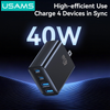 Củ Sạc Nhanh USAMS CC331/CC330 40W (2*Type-C + 2*USB-A port)