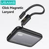 Pin Dự Phòng Kèm Cáp Type-C USAMS CD284 PB102 10000mAh 22.5W (Semi-Solid Battery Core, 1*Type-C + 1*USB-A port, Digital Display)