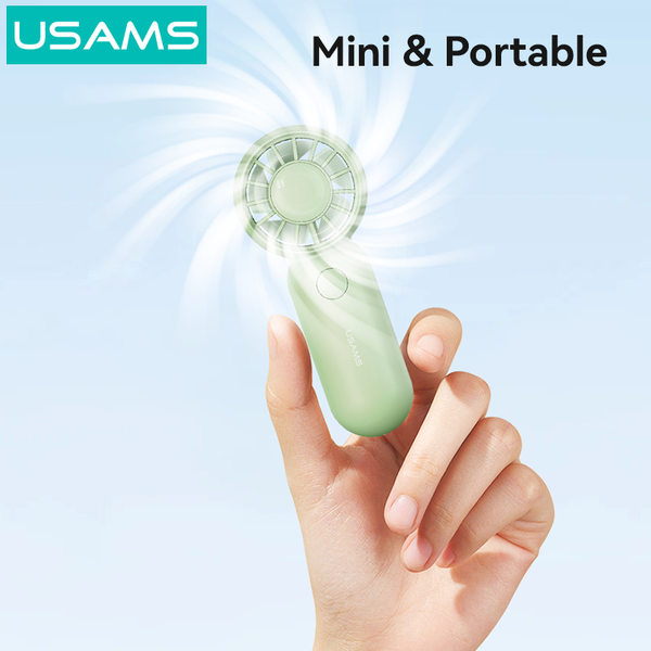Quạt Mini Cầm Tay USAMS ZB354 3W (500mAh, 3 Speed Settings, 10400RPM, 2H)