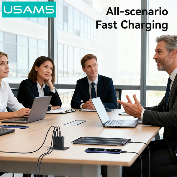Củ Sạc Nhanh USAMS CC331/CC330 40W (2*Type-C + 2*USB-A port)