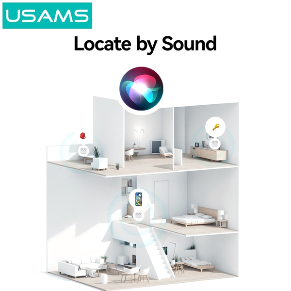 Tag Định Vị Thông Minh USAMS ZB357 (Bluetooth v5.3, Work with Apple Find My, 12-15m​)
