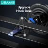 Giá Đỡ Điện Thoại Ô Tô Kiêm Sạc Không Dây USAMS CD277 (Air Vent Version, 15W Wireless Charging, 360° Adjustable, Ice Blue Ambient Lighting, Strong Magnetism)