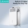 Pin Dự Phòng Kèm Cáp USB-C + Lightning USAMS CD281 10000mAh 22.5W (1*Type-C + 1*USB-A port, Digital LED Display)