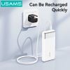 Pin Dự Phòng Kèm Cáp USB-C + Lightning USAMS CD281 10000mAh 22.5W (1*Type-C + 1*USB-A port, Digital LED Display)