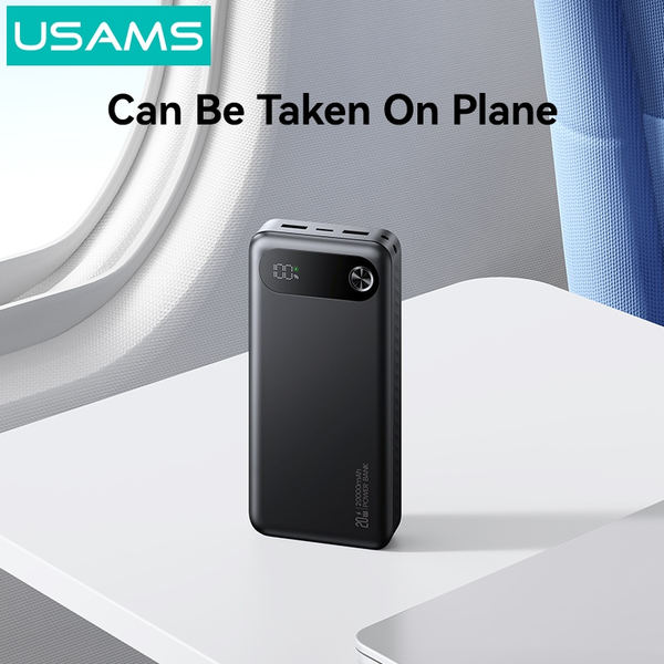 Pin Dự Phòng USAMS CD249 10000mAh/20000mAh 20W (Digital LED Display, USB + 2*Type-C Port)