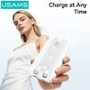 Pin Dự Phòng Kèm Cáp USB-C + Lightning USAMS CD281 10000mAh 22.5W (1*Type-C + 1*USB-A port, Digital LED Display)