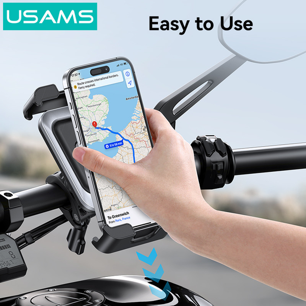 Giá Đỡ Điện Thoại Cho Xe Đạp USAMS ZJ082 (for phone 4.7-7.2 inch, 2-in-1 Reinforced Clamp, 360° Rotation Flexible Adjustment)