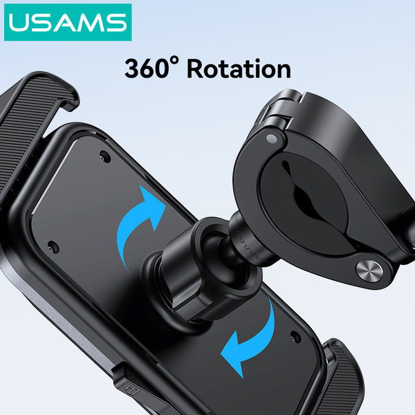 Giá Đỡ Điện Thoại Cho Xe Đạp USAMS ZJ082 (for phone 4.7-7.2 inch, 2-in-1 Reinforced Clamp, 360° Rotation Flexible Adjustment)