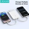 Pin Dự Phòng Kèm Cáp USB-C + Lightning USAMS CD281 10000mAh 22.5W (1*Type-C + 1*USB-A port, Digital LED Display)