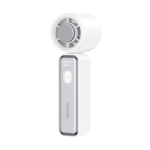 Quạt Cầm Tay Sò Lạnh Tốc Độ Cao USAMS ZB362 (7W, 2000mAh, Digital Display, 100 Wind Speeds Adjustable, 14000RPM)