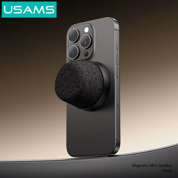 Loa Di Động Từ Tính Mini TWS Bluetooth USAMS YX016 5W (Bluetooth v5.4, 3H, 700mAh, 360° surround sound)