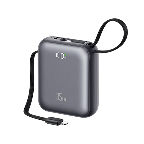 Pin Dự Phòng USAMS CD261 10000mAh 35W (With Built-in Type-C + Lighting cable, Digital Display, 3C Certification)