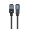 Cáp Sạc Nhanh C to C USAMS SJ775 U93 240W (PD3.1, 1.2m, Cyberpunk Light Effect, 480Mbps)
