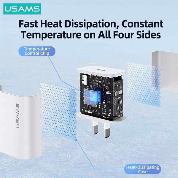 Bộ Sạc Nhanh Kèm Cáp C to C 60W USAMS ZX01 20W (1*Type-C port)
