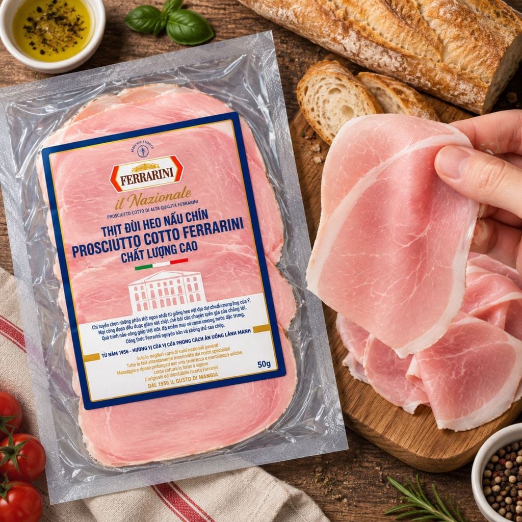 Đùi heo nấu chín IL Nazionale Ferrarini 50g