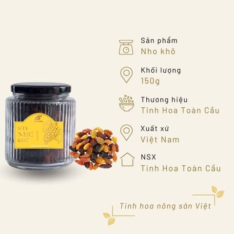 Nho Khô 150g Hũ Thủy Tinh
