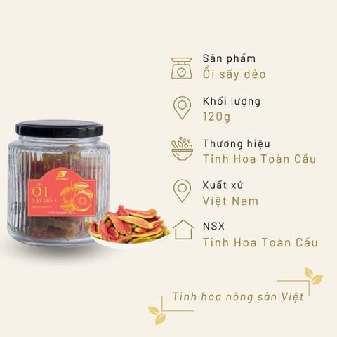 Ổi Sấy Dẻo 120g Hũ Thủy Tinh