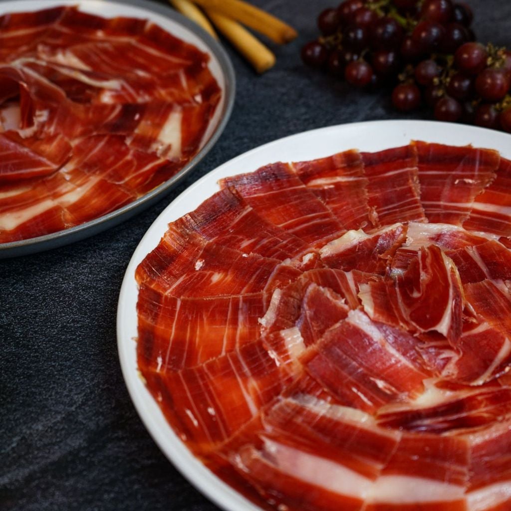 Đùi Sau Heo Muối Iberico Bellota 100% 48 Tháng Gói Cắt Lát Bằng Tay 100g Montesano