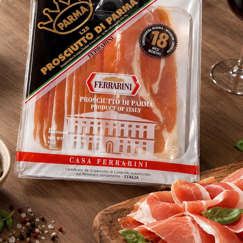 Đùi heo muối Parma ủ 18 tháng cắt lát Ferrarini 90g