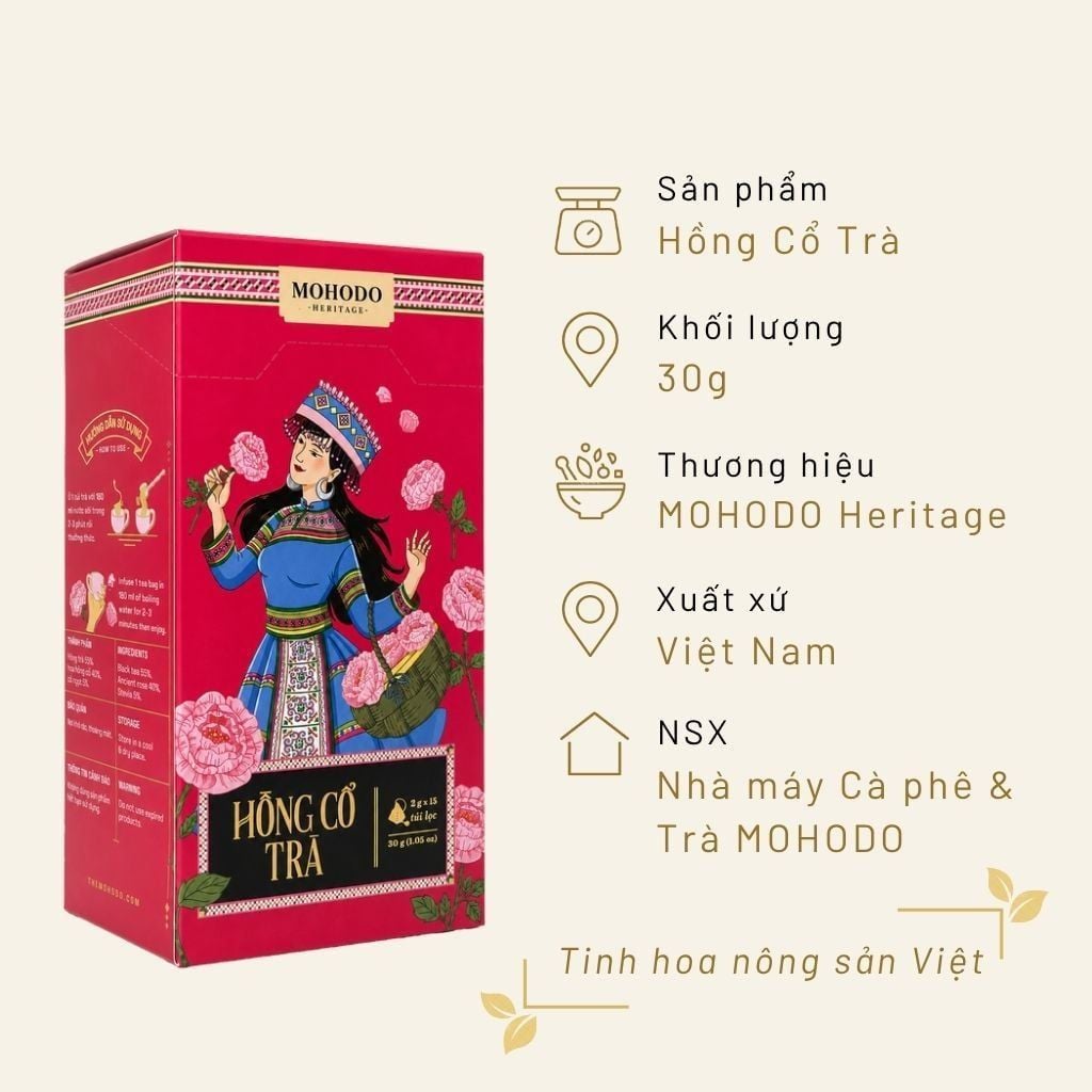 Hồng Cổ Trà 30g – Hương hoa thanh tao, vị trà dịu ngọt
