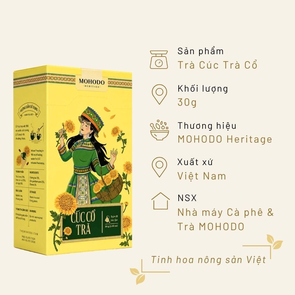 Trà Cúc Cổ Trà 30g – Hương cúc dịu nhẹ, vị trà thanh ngọt