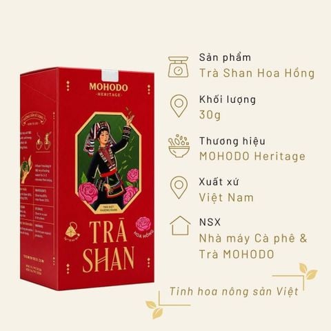 Trà Shan Hoa Hồng 30g – Hương hoa dịu nhẹ, vị trà thanh sâu