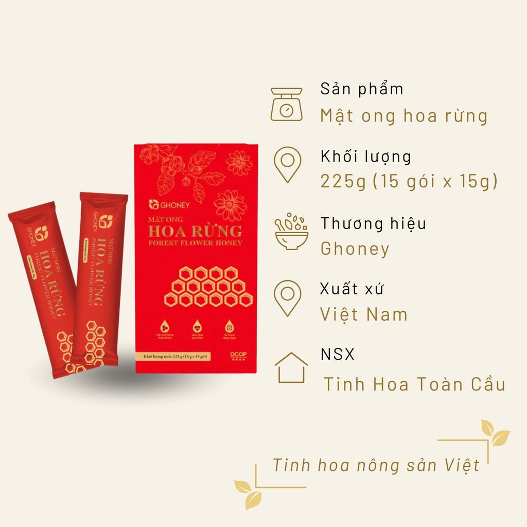 Mật Ong Hoa Rừng Honey Ghoney 225g