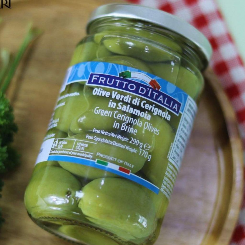 Oliu Xanh Cerignola Có Hạt Frutto d'Italia Madama Oliva 170g