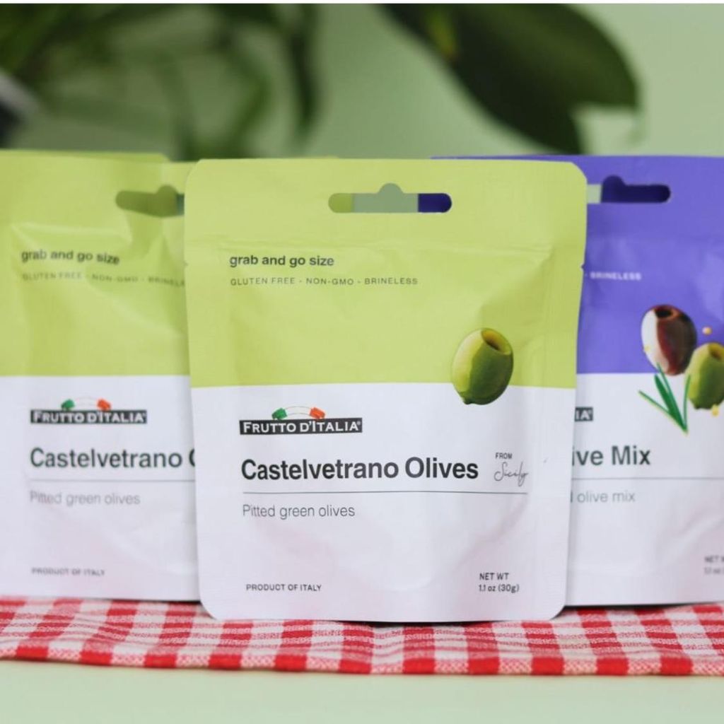 Oliu Xanh Tách Hạt Castelvetrano Madama Oliva 30g Doypack Dạng Túi