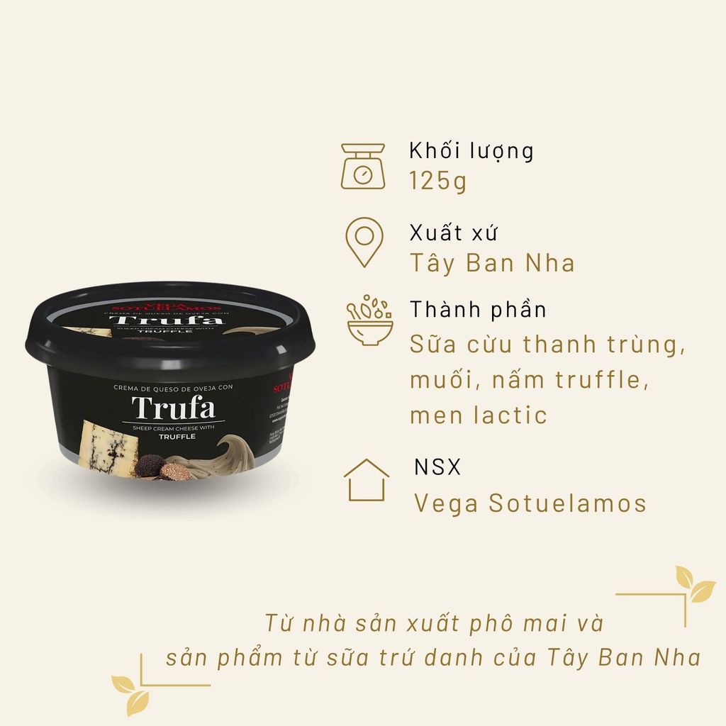 Phô Mai Vega Kem Nấm Trufado 125g