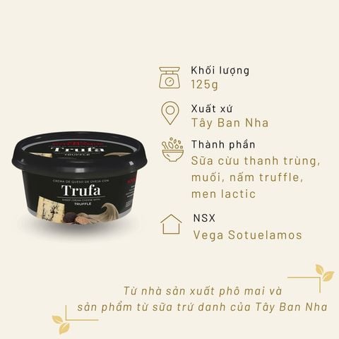 Phô Mai Vega Kem Nấm Trufado 125g