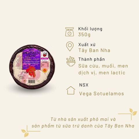 Phô Mai Sữa Dê Murican Rượu Vang 350g