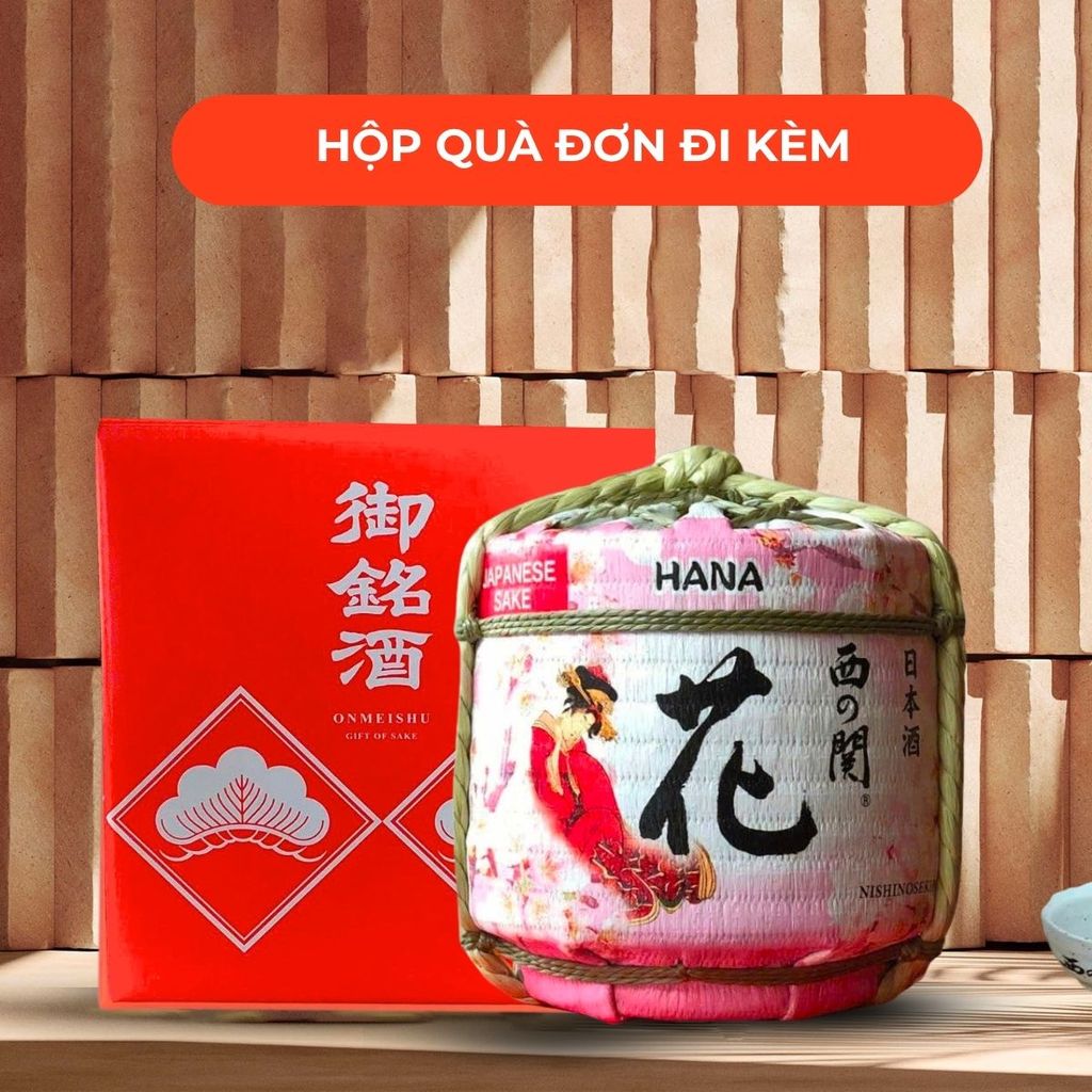 Rượu Sake Nishinoseki Hana Barrel 70 Futsushu 1800ml 15%