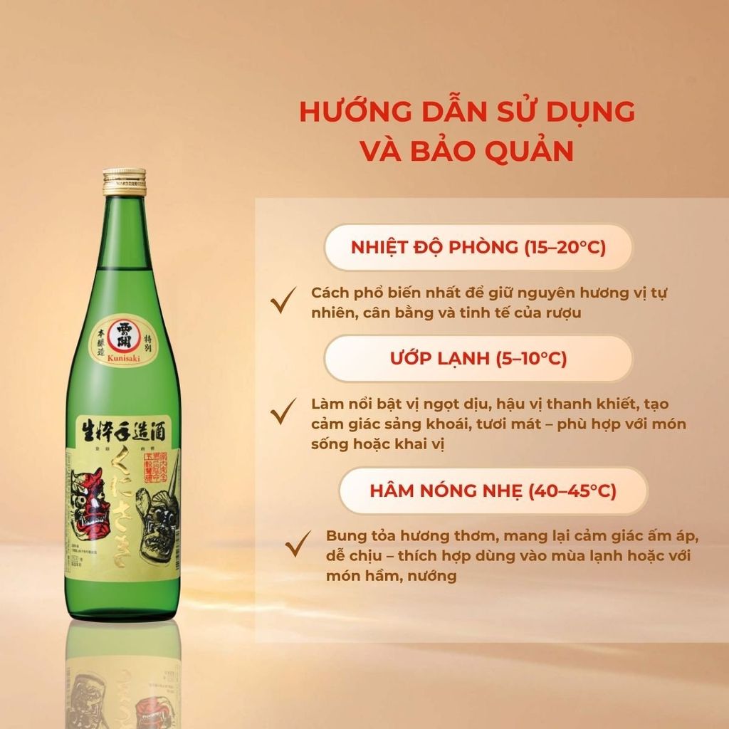 Rượu Sake Nhật Bản Nishino Seki Tokubetsu-Honjozo Kunisaki 720ml 15%