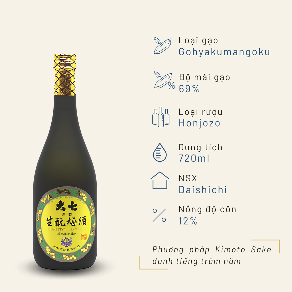 Rượu mơ Kimoto 720ml 12%