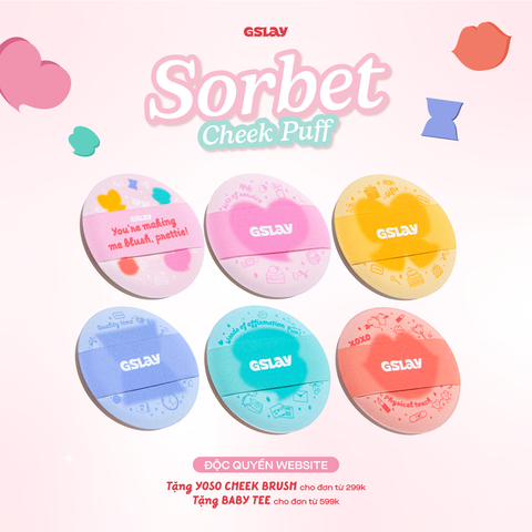  Mút Trang Điểm Mini Đánh Má Hồng Tiện Lợi - GSLAY Cheeky Puff (Ngẫu nhiên) 