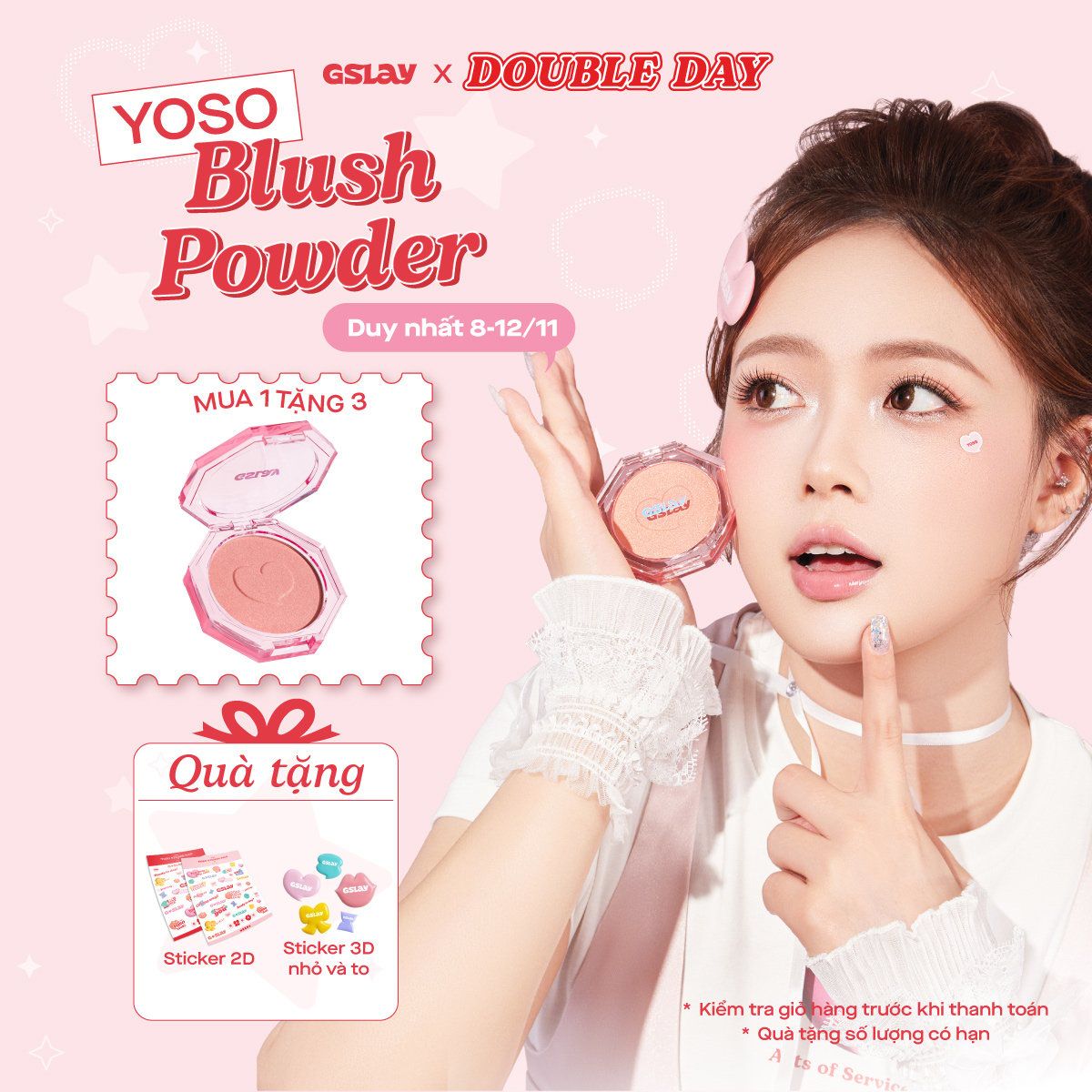  Phấn má hồng thuần chay GSLAY YOSO Blush Powder 