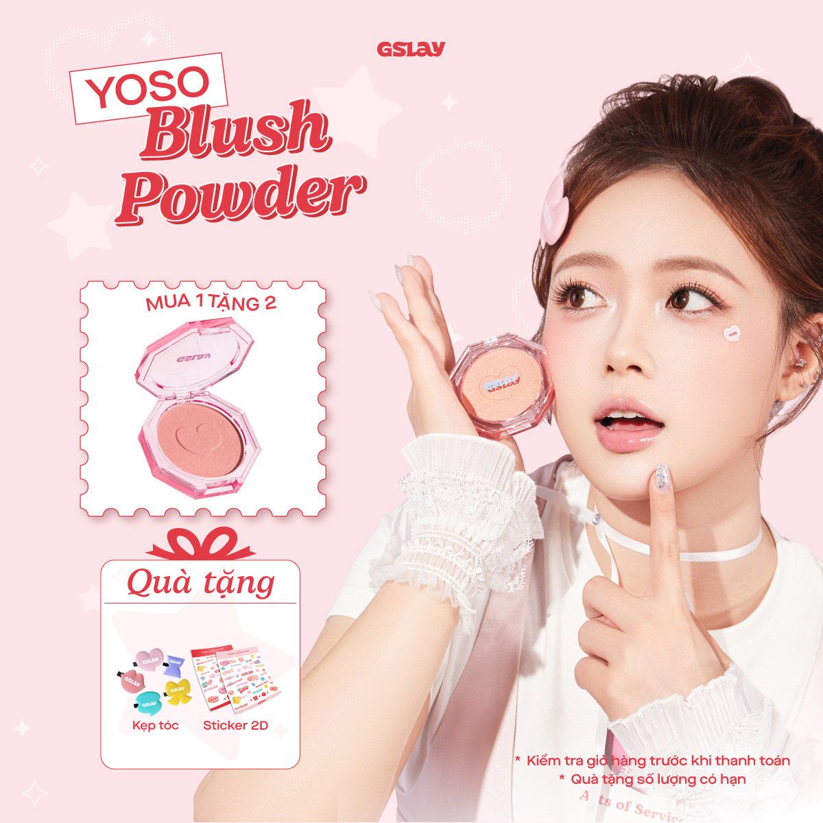  Phấn má hồng thuần chay GSLAY YOSO Blush Powder 