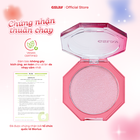  Combo 01 Má hồng Serum căng bóng đa chiều GSLAY Bubble Gleam Blush Serum và 01 Má hồng kem hoá phấn GSLAY Sorbet Cheek Blush thuần chay mịn lì và nhũ dễ tán bền màu 