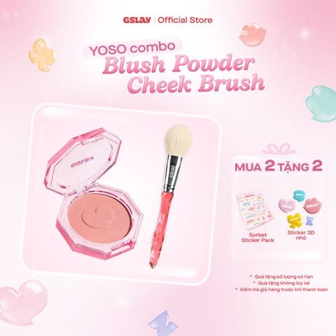  Combo Phấn má hồng GSLAY YOSO Blush Powder và Cọ má hồng GSLAY YOSO Cheek Brush 