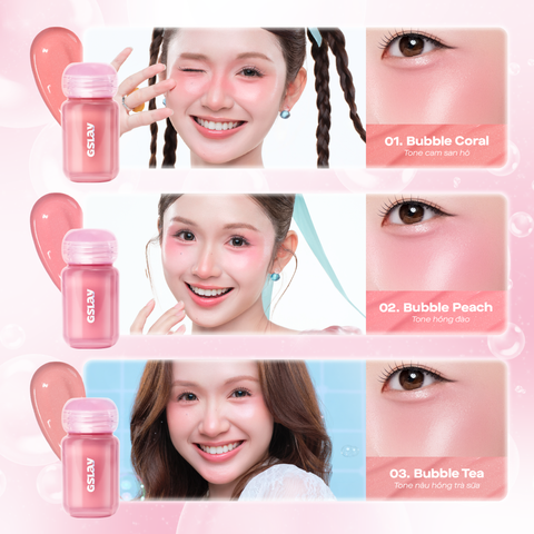  Combo 02 Má hồng Serum căng bóng đa chiều GSLAY Bubble Gleam Blush Serum 