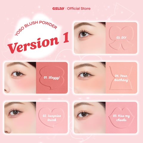  Combo 01 Má hồng Serum căng bóng đa chiều GSLAY Bubble Gleam Blush Serum và 01 Phấn má hồng thuần chay GSLAY YOSO Blush Powder 