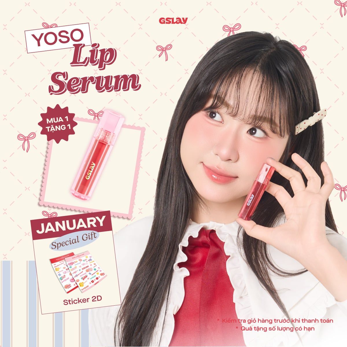  Son dưỡng bóng có màu thuần chay GSLAY YOSO Lip Serum 