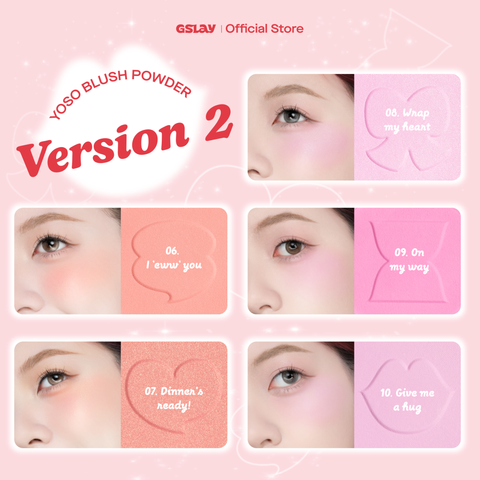  Combo 01 Má hồng Serum căng bóng đa chiều GSLAY Bubble Gleam Blush Serum và 01 Phấn má hồng thuần chay GSLAY YOSO Blush Powder 