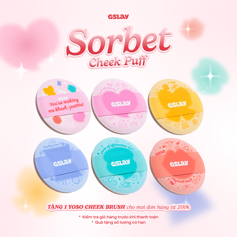  Mút Trang Điểm Mini Đánh Má Hồng Tiện Lợi - GSLAY Cheeky Puff (Ngẫu nhiên) 