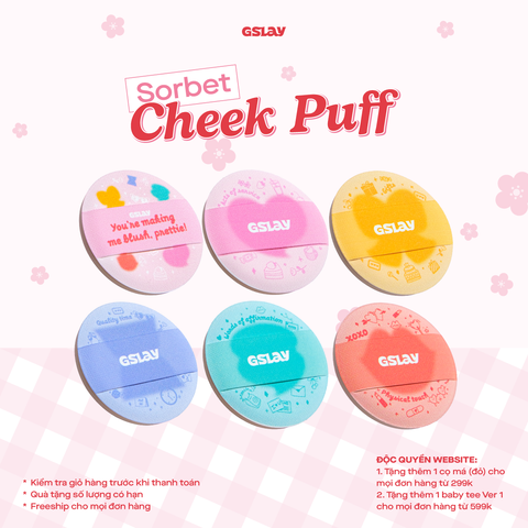  Mút Trang Điểm Mini Đánh Má Hồng Tiện Lợi - GSLAY Cheeky Puff (Ngẫu nhiên) 