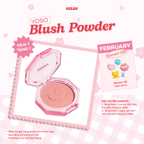  Phấn má hồng thuần chay GSLAY YOSO Blush Powder 