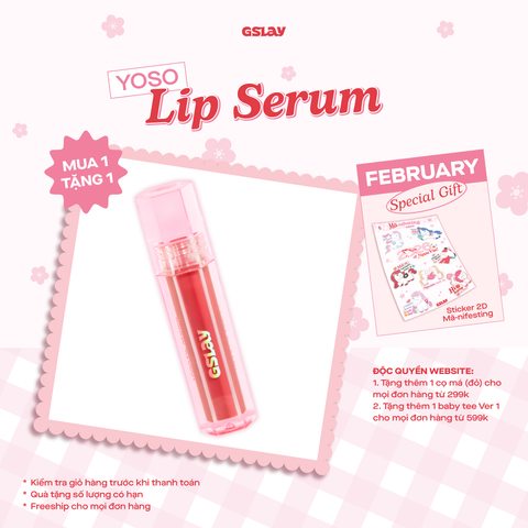  Son dưỡng bóng có màu thuần chay GSLAY YOSO Lip Serum 