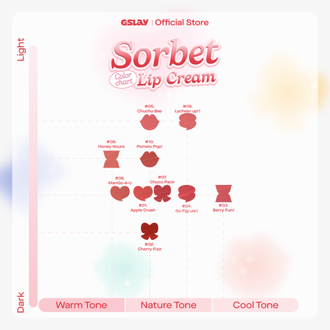  Combo 02 Son Kem GSLAY Sorbet Lip Cream mịn mượt mờ lì thuần chay che phủ rãnh môi giữ màu lâu trôi không khô môi (4gx2) 