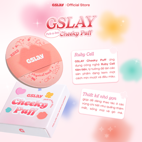  [QUÀ TẶNG_KHÔNG BÁN] Mút Trang Điểm Mini Đánh Má Hồng Tiện Lợi - GSLAY Cheeky Puff (Ngẫu nhiên) 
